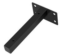 Soporte Oculto para Estantes Flotantes de Acero Inoxidable Negro | Herrajes de Pared, Resistencia Corrosión y Carga Estable, para Ladrillo y Tabique Montantes