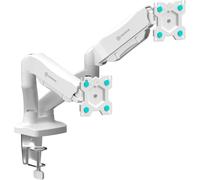 Soporte ONKRON G160WHT para 2 monitores de 13 a 27 pulgadas blanco