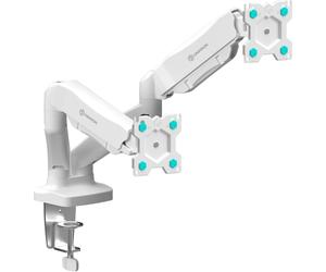 Soporte ONKRON G160WHT para 2 monitores de 13 a 27 pulgadas blanco