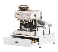 Soporte organizado para cápsulas de café con cajón deslizante para cápsulas y herramientas de preparación, solución de almacenamiento compacta PortaCaffè para los amantes del café (S)