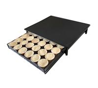 Soporte Organizador Cápsulas Café - Capacidad 36 Cápsulas - Compatible con Cápsulas Formato Estándar - Cubierta Metálica - Bandeja Mallada - de