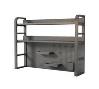 Soporte organizador de estantería de escritorio para computadora, ideal para estación de trabajo con tablero perforado, estante de exhibición de almacenamiento extensor de escritorio ( 115x93x25cm)