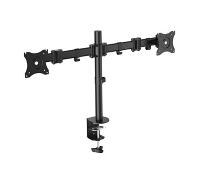 SOPORTE PANTALLA PARA MESA DOS BRAZOS 2 PANTALLAS 13"-32" DE BRAZO INCLINABLE Y GIRATORIO 360º MAX. VESA 100X100 HATA 8KG