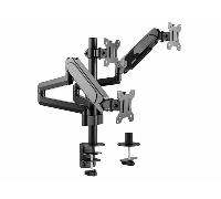 Equip Soporte Pantalla para Mesa Tres Brazos 3 Pantallas 17-27 Aluminio Muelle DE Gas INCLINABLE Y Giratorio MAX VESA 100X100
