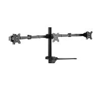 SOPORTE PANTALLA SOBREMESA 13"-27" DOBLE BRAZO SOPORTA 3 MONITORES VESA STANDARD HASTA 8KG 650125