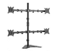 Equip 650127 Soporte de Sobremesa Doble Brazo para 4 Monitores/TV 17"-32" VESA 100x100 Max 9 Kg