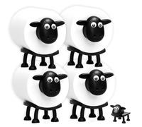 Soporte Papel higienico de Oveja, 4 Piezas Divertido Soporte para Papel Higiénico, Portarrollos de Oveja, Divertido Soporte de Papel de baño, Portarrollos de Papel higiénico de Oveja