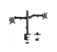 Aisens soporte de mesa eco giratorio e inclinable para monitor/tv 9kg (3 pivotes, 2 brazos) de 17-32, negro