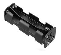 Soporte para 8 pilas AA (1,5 V) - 12 V con cable/clip/enchufe, carcasa de polipropileno ignífugo 94 V-0, para electrónica, bricolaje, LED, Arduino, modelismo