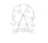 Soporte para 8 tazas de torta, rueda de la fortuna, soporte para cupcakes, soporte para 8 tazas, soporte para postres, soporte para servir cupcakes, para carnaval y fiesta temática de circo, estante