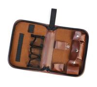 Soporte para accesorios de golf, bolso de mano con múltiples ranuras de almacenamiento con cremallera, bolsa de cuero para accesorios de golf