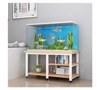 Soporte para Acuario de 20, 30 y 10 galones con Ruedas y Almacenamiento, Sistema de estantería de Metal y Madera para acuarios, Soportes rodantes para acuarios de cría, Soporte para terrario de 77 c