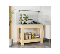 Soporte para Acuario de Madera Negra de Doble Capa con Estante de Almacenamiento, Ideal para Salas de Estar y oficinas. (90 x 30 x 71 cm)