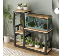 Soporte Para Acuario，estante De Almacenamiento de Hierro Forjado de Doble Capa Para Acuario，mesa Resistente Para Terrario Criador de Reptiles Y Tortugas Ideal Para El Hogar Y La Oficina