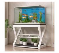 Soporte para Acuario, Soporte metálico para acuarios de 50 a 100 cm, Mesa Resistente para Acuario con Almacenamiento, Estante para cría doméstica, Marco Blanco, tamaño: 100 x 40 x 70 cm.