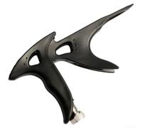 Soporte para aerógrafo con mango de agarre para modelo, herramienta de pulverización de pintura de coche, 140 mm de largo x 75 mm de ancho para soluciones de fácil almacenamiento (negro)