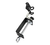 Soporte para aerógrafo con mecanismo de pivote y estante lateral para regulador de presión - Soporte de metal con abrazadera para 2 aerógrafos, se adapta a mesa E de hasta 7.6 cm