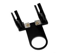 Soporte para aerógrafo para 2 pistolas, soporte de metal, soporte para aerógrafo con abrazadera de mesa, color plateado y negro, soporte giratorio para aerógrafo para montaje de compresor