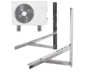 Soporte para Aire Acondicionado | Soporte de Pared Plegable de Acero Inoxidable para Unidad Exterior | resistente mini split sin conductos | Para Unidad Exterior de Sistemas Split Sin Conducto
