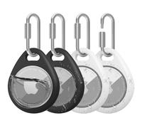 Soporte para AirTag de 1ª/2ª generación (2026), paquete de 4 fundas impermeables IP45 con mosquetón profesional 304 para Apple Air Tag 2/1, llavero de bloqueo, accesorios para GPS, rastreador de