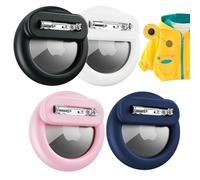 Soporte para Airtag de Apple para niños, paquete de 4 soportes ocultos con pines de seguridad, funda para rastreador GPS para niños, ancianos, ropa oculta en el interior, zapatos, mochila (negro,