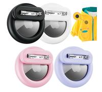 Soporte para Airtag de Apple para niños, paquete de 4 soportes ocultos con pines de seguridad, funda para rastreador GPS para niños, ancianos, ropa oculta en el interior, zapatos, mochila (negro,