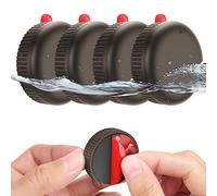 Soporte para Airtag IPX8 Impermeable Stouchi (4Pack),Funda para Airtags con Adhesivo VHB 3M,Soporte para Air Tag para PC para Bicicletas,esquís,Cajas de Herramientas,cortadoras de césped-Gris cálido