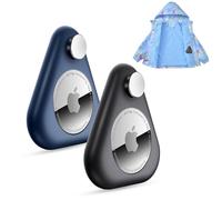 Soporte para Airtag para niños, Paquete de 2 Fundas Ocultas para rastreador GPS, Funda de Silicona antiextracción con Pines de Seguridad, Adecuada para niños, Ancianos, Ropa, Mochila, Equipaje (Azul,