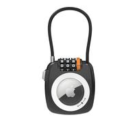Soporte para AirTag UP Security con Candado de Combinación, Compatible con Estuche de Apple AirTag, Candado para AirTag para Equipaje, Mochila, Maletero, Caja Fuerte de Viaje, Cable Antirrobo Seguro