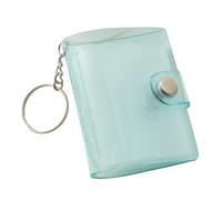 Soporte para álbum de fotos de PVC impermeable de 5 cm con llavero, bolsillo para 20 fotos, construcción resistente a desgarros para proteger el álbum de fotos de inserción de memoria