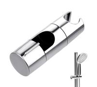 Soporte para alcachofa de ducha, soporte giratorio 360°, diámetro ajustable 18-25 mm, sin taladrar, para cabezal de ducha en barra deslizante, ABS+superficie cromada
