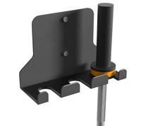 Soporte Para Almacenamiento De Barra - Acero 25,5x10x18,5cm | Estante De Pared De Montaje Vertical Con Barra Olímpica | Organizador Resistente Del Gimnasio Metal Para El Uso De La Aptitud Del Hog