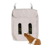 Soporte para - Almacenamiento de heno plegable para mascotas pequeñas, tamaños S/M/L | Bolsa de alimentación de heno ajustable, comida lenta para mascotas pequeñas con ganchos, ideal para