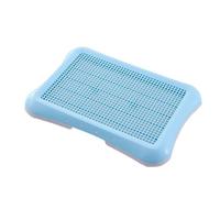 Soporte para Almohadillas De Orina para Perros, Inodoro Cuadrado, Orinal De Interior con Poste Extraíble, Orinal De Entrenamiento De Malla para Mascotas Grandes(Blue,63cm)