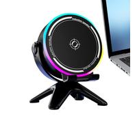 Soporte para Altavoz, Altavoz inalámbrico, iluminación RGB, Altavoz de inducción inalámbrico con Sonido de 5 W, alimentación USB, luz RGB portátil, para Dormitorio, salón, Oficina, Camping,