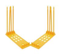 Soporte para Anillas de Pata de Ave de Plástico Amarillo 2 Piezas