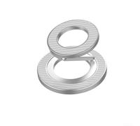 Soporte para anillo de teléfono de aleación de zinc con diseño magnético de dos caras para un uso seguro (plateado)
