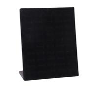 Soporte para anillos - Soporte para joyas de MDF, terciopelo con 50 compartimentos, organizador en forma de L, expositor de múltiples anillos | Organizadores de joyas duraderos para la entrada de