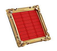 Soporte Para Anillos Vintage, Marco Adornado, 11x11x1,8 Cm, Exhibición De Joyería Europea, Decoración De Baratijas, Base De Terciopelo, Para Dormitorio, Boda, Tocador, Gabinete, Mostrador, Escaparate,