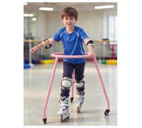 Soporte para Aprender a Patinar, Marco de 3 Patas con Ruedas de 360° | 2 tamaños fijos y 2 colores, marco triangular, ruedas giratorias y pasadores de resorte