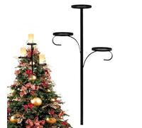 Soporte para árbol de hierro - Expositor para 3 niveles de 60 cm, resistente estantería decorativa, base ornamental equilibrada, soporte para festivales | Elegante decoración de temporada para la ca