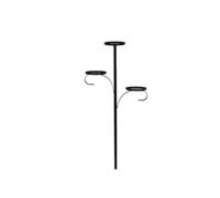 Soporte para árbol de Navidad de tres niveles en color negro para - Soporte de metal estilo candelabro de estilo vintage para interiores y exteriores, decoración navideña que se adapta a la mayoría de