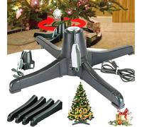 Soporte para Árbol de Navidad Giratorio de 360° para Árboles de hasta 7,5 Pies, Soporte para Árbol Eléctrico Ajustable con Capacidad de 80 Libras | Base Giratoria Motorizada Silenciosa