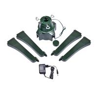 Soporte para árbol de Navidad - Soporte de árbol de 3 pies, soporte de árbol falso portátil, rotación de 360° cada 70 segundos, collar de abre | Base eléctrica recargable ajustable para árboles de