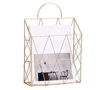 Soporte para archivos de pared, soporte vertical de alambre, archivos de montaje de soporte, estantería de documentos decorativos, estantería de alambre vertical, soporte de pantalla elegante para
