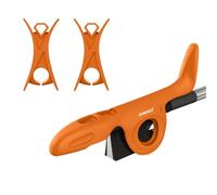 Soporte para arco de violín principiante con clips correctores de posición de arco, hecho de silicona para protección de dedos y manejo mejorado del arco (naranja)