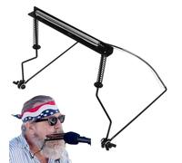 Soporte para armónica de cuello | Soporte de metal para armónica de 10 agujeros, soporte antiarañazos, accesorio profesional para el cuello para órgano bucal