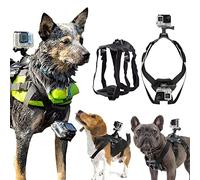 Soporte para Arnés para Perros para Gopro, Arnés para Perros Suave Y Ajustable para Perros Grandes, Medianos Y Pequeños para Fijación En El Pecho Y La Espalda, Adecuado para Todos Los Modelos