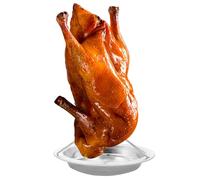 Soporte para asar el pollo, rejilla para asar a la parrilla resistente al calor - Rejilla para cocinar pollo, para cocinar al aire libre, barbacoa, playa, picnic, jardín, camping, actividades fiestas