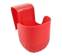 Soporte para asiento de coche para cochecitos, sillas de ruedas y vehículos, soporte para bebidas, diseño de clip sin herramientas, organizador de plástico compacto para interiores de automóvil (rojo)